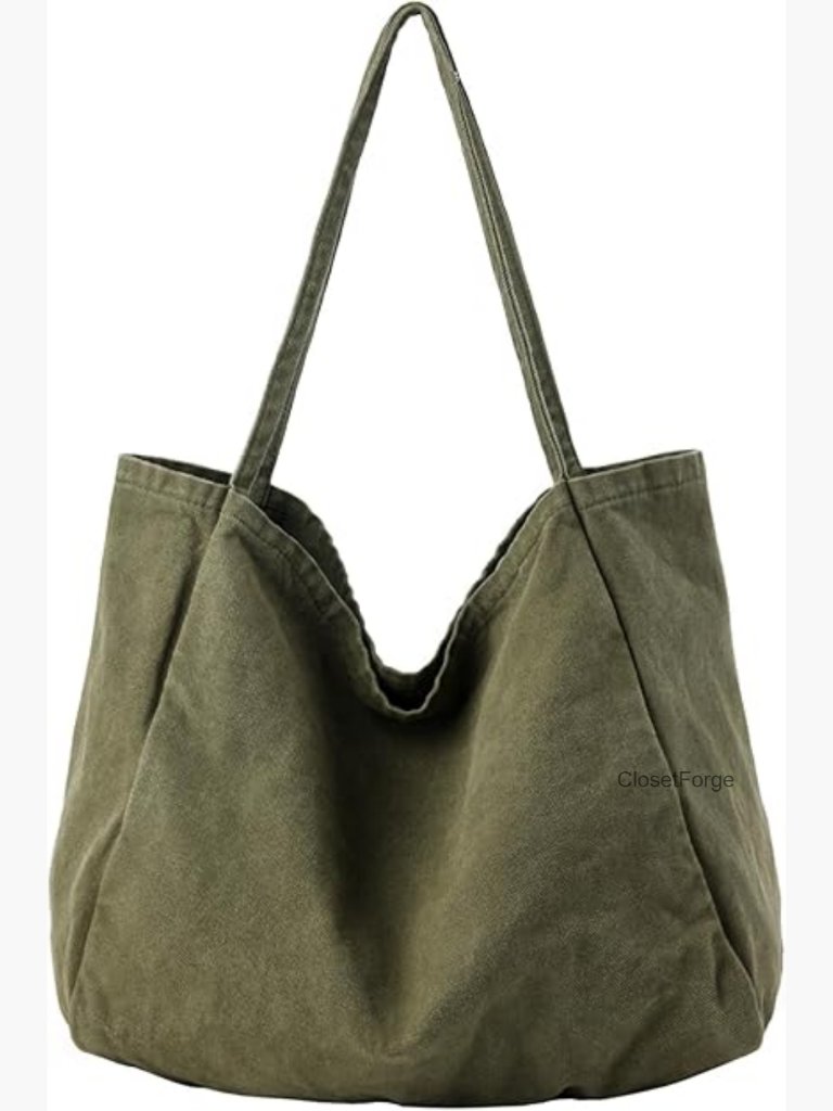 Large Canvas Hobo Shoulder Tote Bag Work Travel Casual Purse